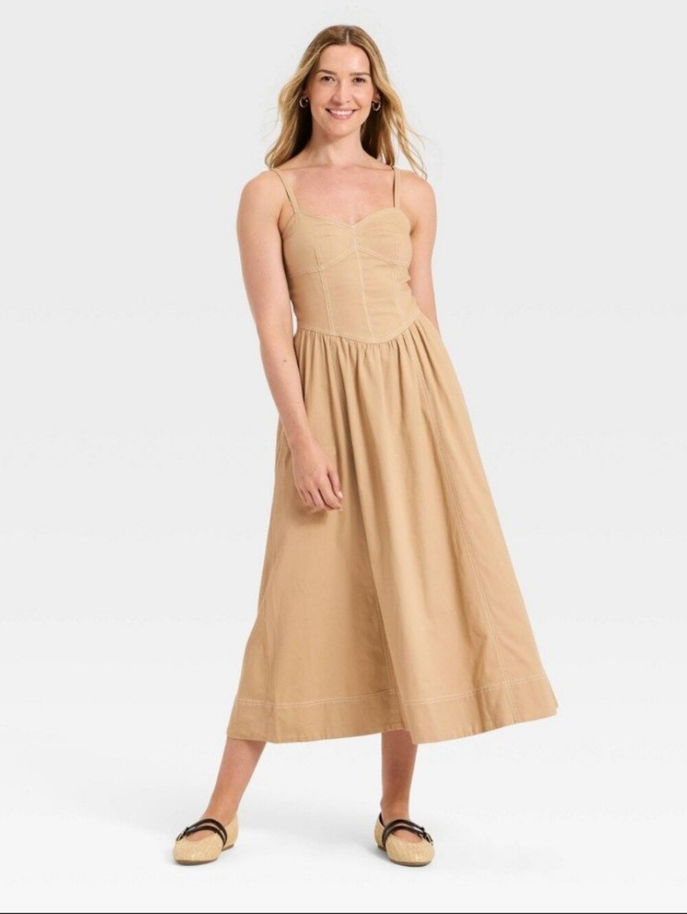 Universal Thread Women's Corset Midi A-Line Dress -